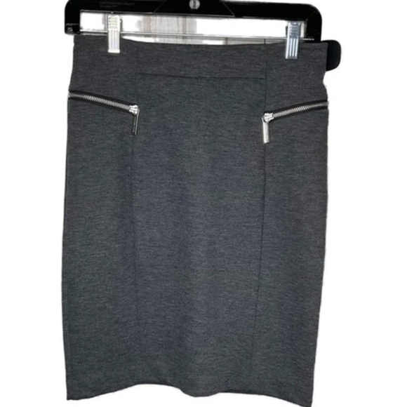 Michael Kors Ponte Stretch Knit Pencil Skirt, Grey Women's Size 4, EUC - Picture 4 of 10